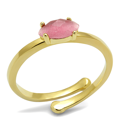 Picture of LO4069 - Brass Ring Flash Gold Women Synthetic Rose