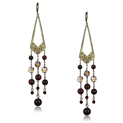 Picture of LO4186 - Brass Earrings Antique Copper Women Assorted Multi Color