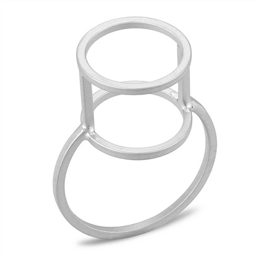 Picture of LO4250 - Brass Ring Matte Rhodium Women No Stone No Stone