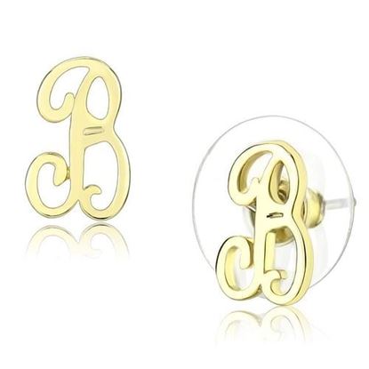 Picture of LO4669 - Brass Earrings Flash Gold Women No Stone No Stone