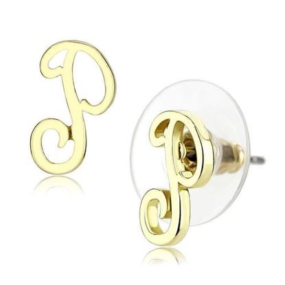 Picture of LO4671 - Brass Earrings Flash Gold Women No Stone No Stone