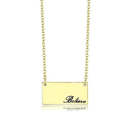 Picture of LO4700 - Brass Necklace Flash Gold Women Top Grade Crystal Clear