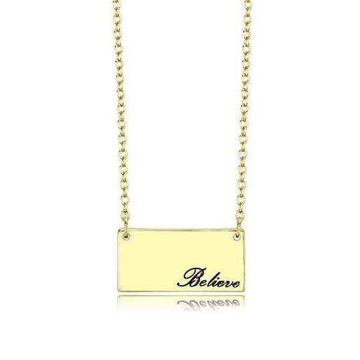 Picture of LO4700 - Brass Necklace Flash Gold Women Top Grade Crystal Clear