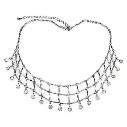 Picture of LO4731 - White Metal Necklace Ruthenium Women Top Grade Crystal Light Amethyst