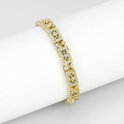 Picture of LO4735 - Brass Bracelet Gold Women AAA Grade CZ Clear