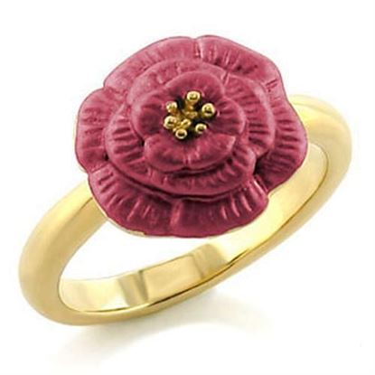 Picture of LO508 - White Metal Ring Gold Women No Stone No Stone