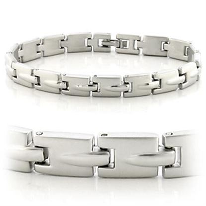 Picture of LO606 - White Metal Bracelet Matte Rhodium & Rhodium Women No Stone No Stone