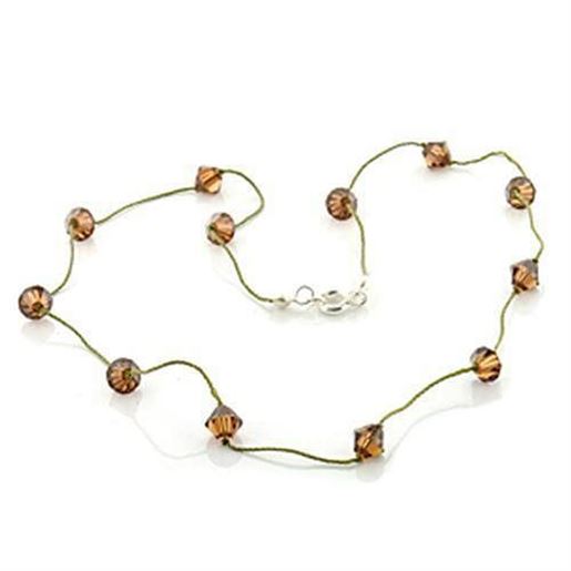 Picture of LO738 - Brass Necklace N/A Women Top Grade Crystal Smoky Topaz