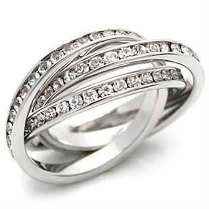 Picture of LO823 - Brass Ring Imitation Rhodium Women Top Grade Crystal Clear