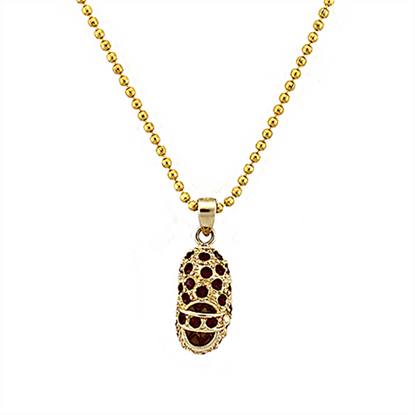 Picture of LOA1355 - 925 Sterling Silver Chain Pendant Gold Women AAA Grade CZ Siam