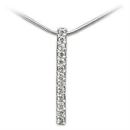 Picture of LOA260 - 925 Sterling Silver Pendant High-Polished Women AAA Grade CZ Clear