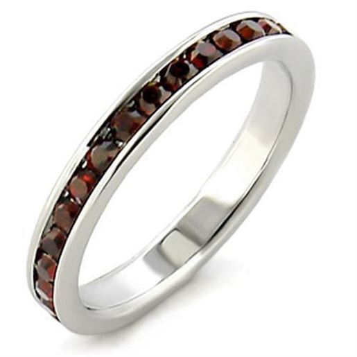 Picture of LOA509 - 925 Sterling Silver Ring High-Polished Women Top Grade Crystal Garnet