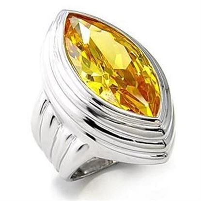 Picture of LOA511 - 925 Sterling Silver Ring Rhodium Women AAA Grade CZ Topaz