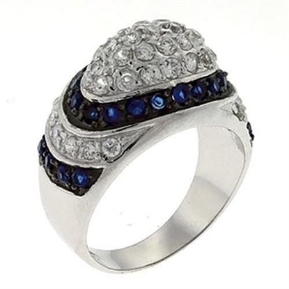 Picture of LOA528 - 925 Sterling Silver Ring Special Color Women Synthetic Montana