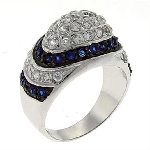 Picture of LOA528 - 925 Sterling Silver Ring Special Color Women Synthetic Montana