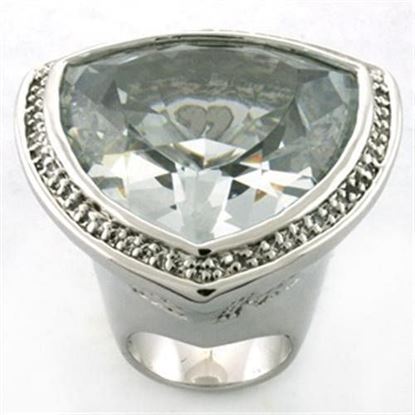 Picture of LOA727 - Brass Ring Rhodium Women AAA Grade CZ Clear