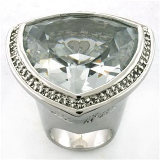 Picture of LOA727 - Brass Ring Rhodium Women AAA Grade CZ Clear