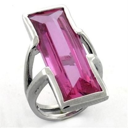 Picture of LOA737 - Brass Ring Rhodium Women AAA Grade CZ Rose