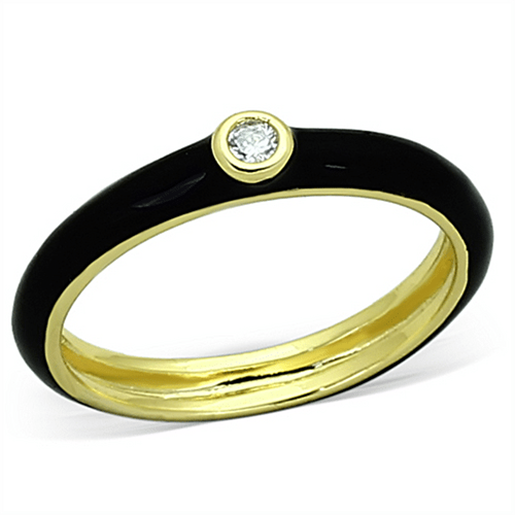 Picture of LOA896 - Brass Ring Gold Women AAA Grade CZ Clear