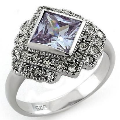 Picture of LOAS1096 - 925 Sterling Silver Ring Rhodium Women AAA Grade CZ Light Amethyst