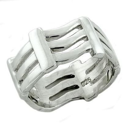 Picture of LOAS1157 - 925 Sterling Silver Ring High-Polished Women No Stone No Stone