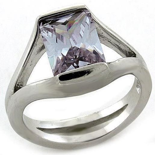 Picture of LOAS1185 - 925 Sterling Silver Ring Rhodium Women AAA Grade CZ Amethyst