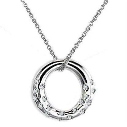 Picture of LOAS1319 - 925 Sterling Silver Chain Pendant High polished (no plating) Women AAA Grade CZ Clear