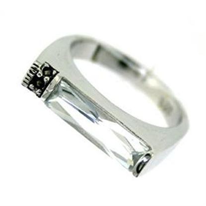 Picture of LOAS719 - 925 Sterling Silver Ring Rhodium Women AAA Grade CZ Clear