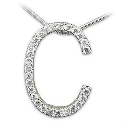 Picture of LOAS802 - 925 Sterling Silver Pendant Rhodium Women AAA Grade CZ Clear