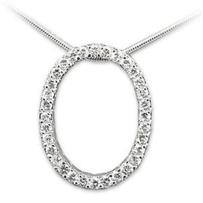 Picture of LOAS807 - 925 Sterling Silver Pendant Rhodium Women AAA Grade CZ Clear