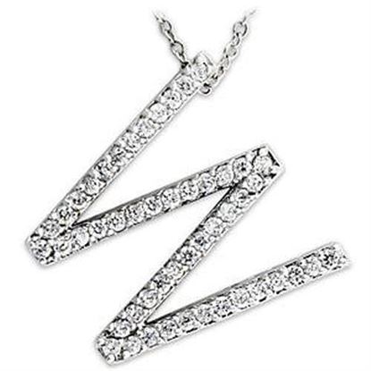 Picture of LOAS809 - 925 Sterling Silver Pendant Rhodium Women AAA Grade CZ Clear