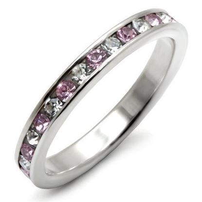 Picture of LOAS911 - 925 Sterling Silver Ring High-Polished Women Top Grade Crystal Light Amethyst