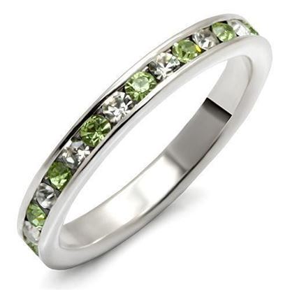 Picture of LOAS912 - 925 Sterling Silver Ring High-Polished Women Top Grade Crystal Peridot