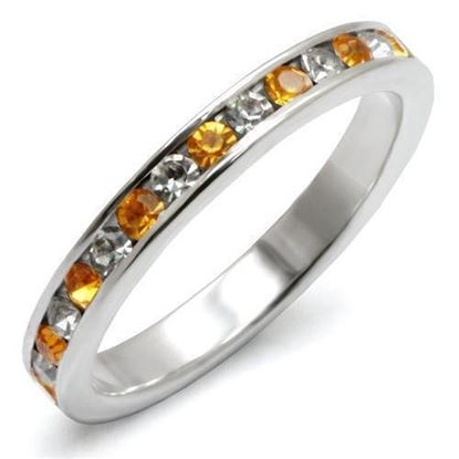 Picture of LOAS914 - 925 Sterling Silver Ring High-Polished Women Top Grade Crystal Topaz