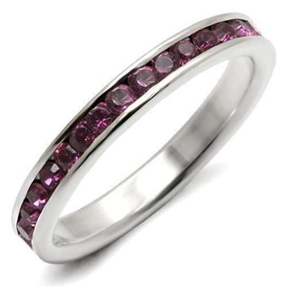 Picture of LOAS915 - 925 Sterling Silver Ring High-Polished Women Top Grade Crystal Amethyst