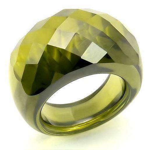 Picture of LOS145 - Stone Ring N/A Women AAA Grade CZ Olivine color