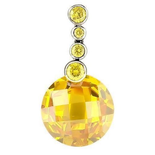 Picture of LOS239 - 925 Sterling Silver Pendant Rhodium Women AAA Grade CZ Topaz