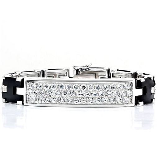 Picture of LOS413 - 925 Sterling Silver Bracelet Rhodium Women AAA Grade CZ Clear