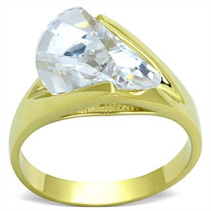 Picture of LOS651 - 925 Sterling Silver Ring Gold Women AAA Grade CZ Clear