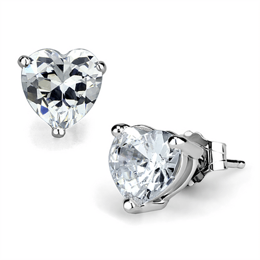 Picture of LOS882 - 925 Sterling Silver Earrings Rhodium Women AAA Grade CZ Clear