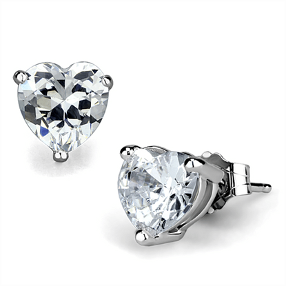 Picture of LOS883 - 925 Sterling Silver Earrings Rhodium Women AAA Grade CZ Clear