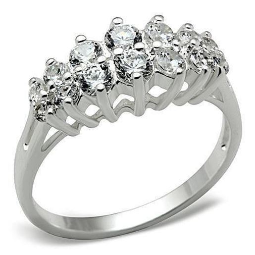 Picture of SS056 - 925 Sterling Silver Ring Silver Women AAA Grade CZ Clear