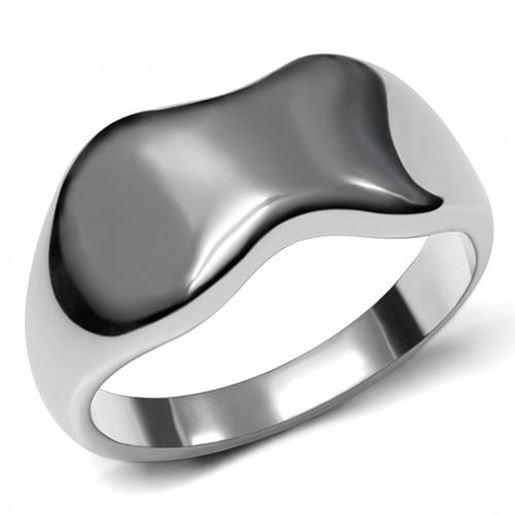 Picture of TK033 - Stainless Steel Ring High polished (no plating) Women No Stone No Stone