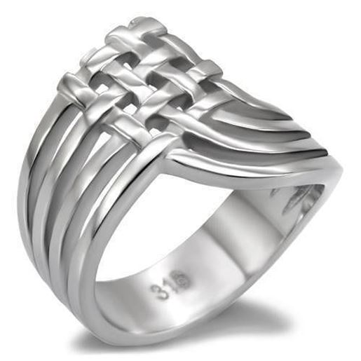 Picture of TK054 - Stainless Steel Ring High polished (no plating) Women No Stone No Stone