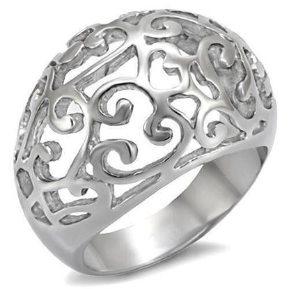 Picture of TK055 - Stainless Steel Ring High polished (no plating) Women No Stone No Stone