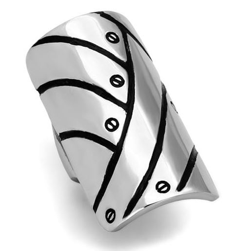 Picture of TK1010 - Stainless Steel Ring High polished (no plating) Women No Stone No Stone