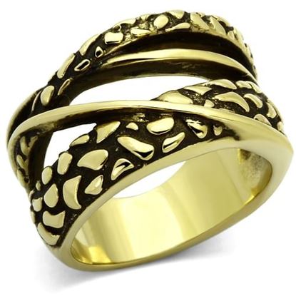 Picture of TK1025 - Stainless Steel Ring IP Gold(Ion Plating) Women No Stone No Stone