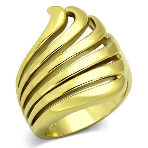 Picture of TK1028 - Stainless Steel Ring IP Gold(Ion Plating) Women No Stone No Stone