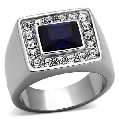 Picture of TK1051 - Stainless Steel Ring High polished (no plating) Men Synthetic Montana