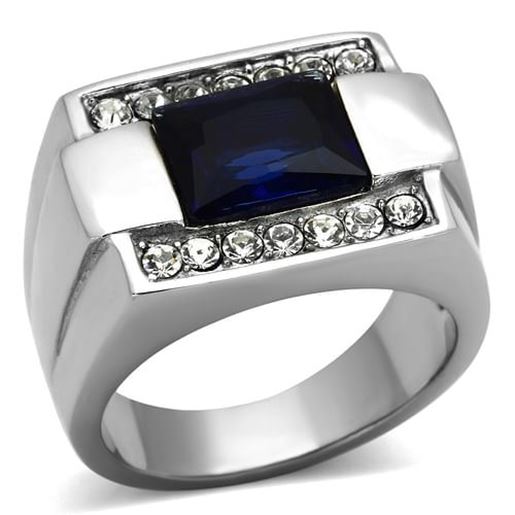 Picture of TK1058 - Stainless Steel Ring High polished (no plating) Men Synthetic Montana